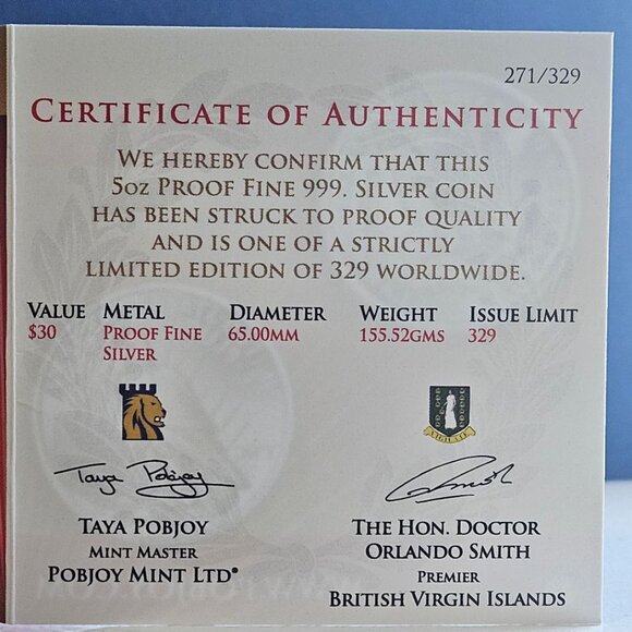 RARE 1921-2021 MORGAN-PEACE SILVER DOLLAR 100th ANNIV (5 oz) Proof - Box & COA - Picture 5 of 5